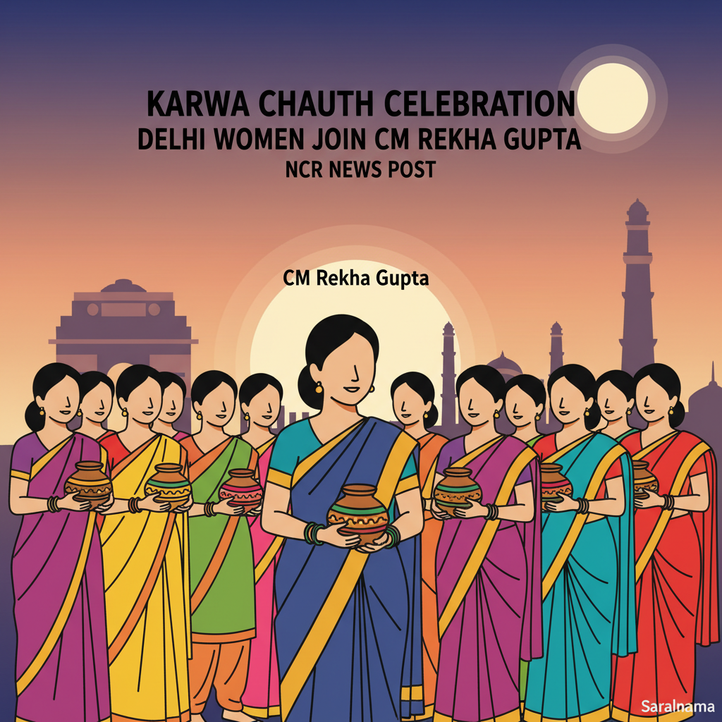 CM Rekha Gupta Celebrates Karwa Chauth with Delhi Women