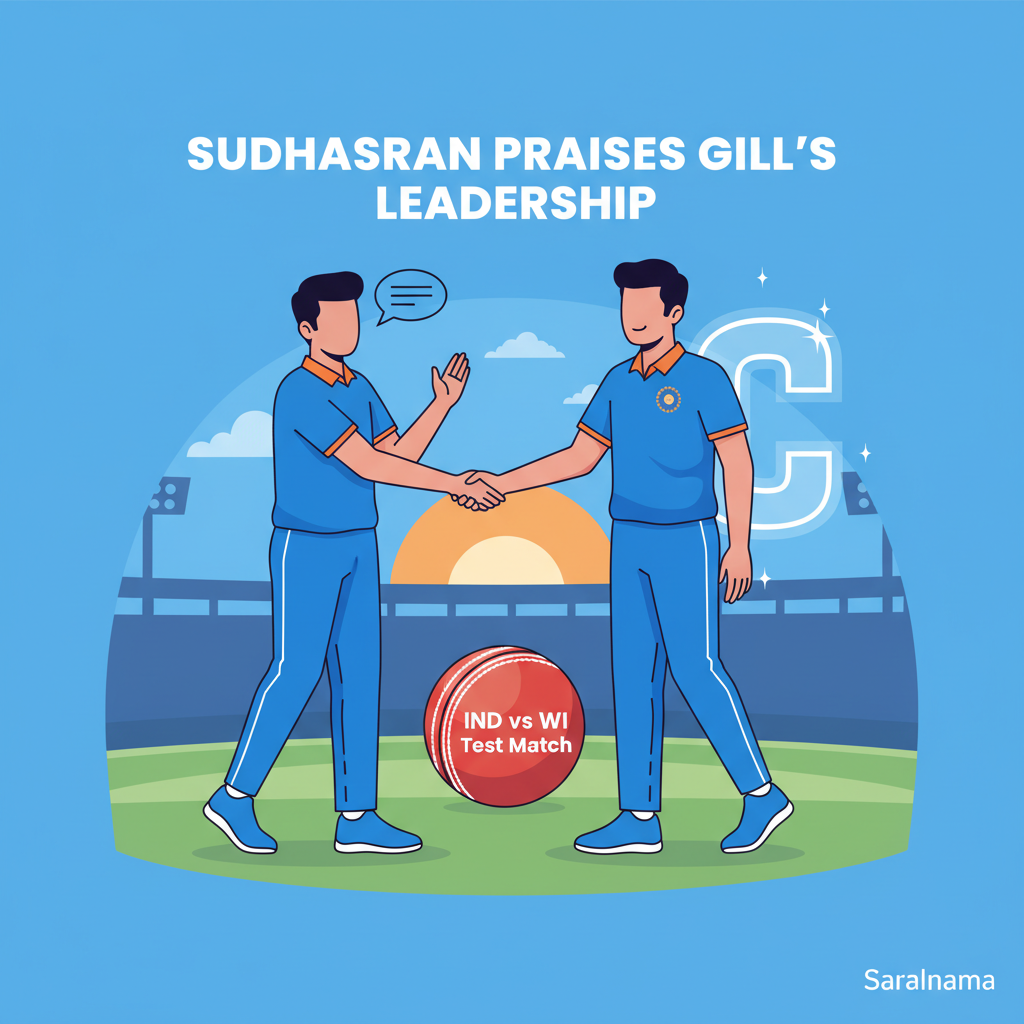 Sudharsan Praises Gill's Leadership in IND vs WI Test Match