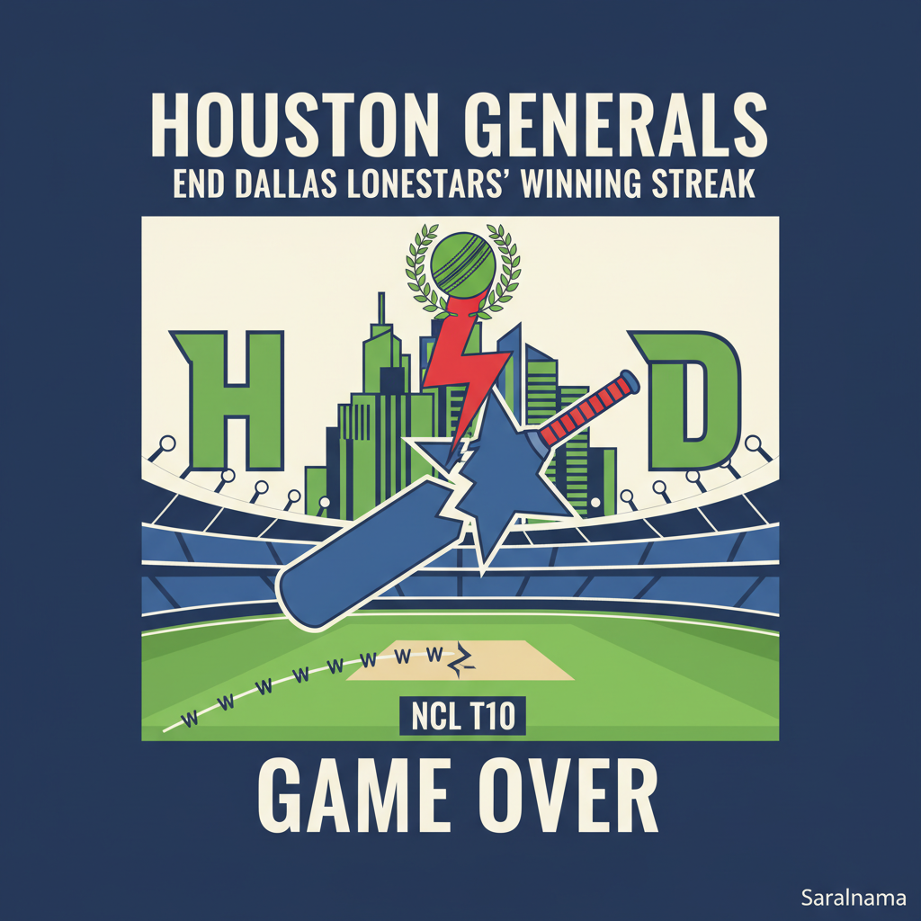 Houston Generals End Dallas Lonestars' Winning Streak in NCL T10
