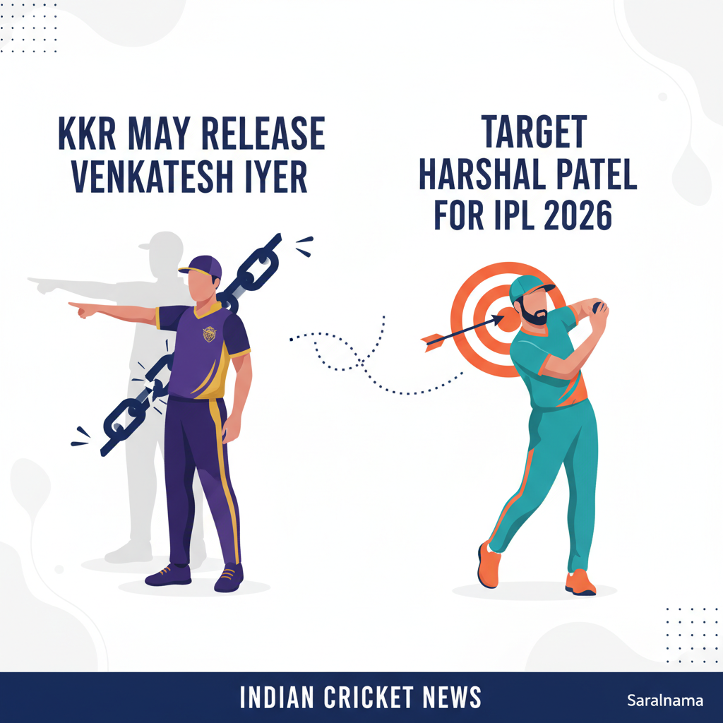 KKR May Release Venkatesh Iyer, Target Harshal Patel for IPL 2026