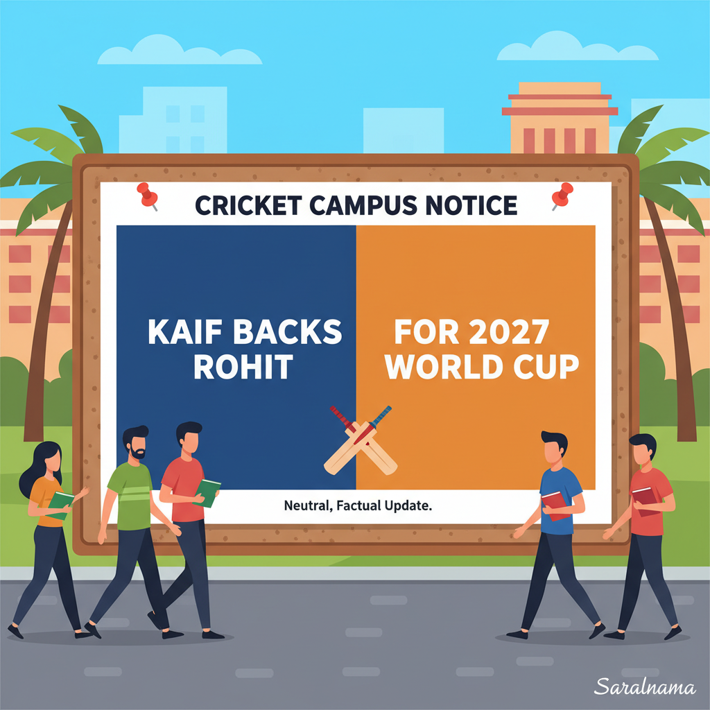 Kaif Backs Rohit for 2027 World Cup: Campus Notice