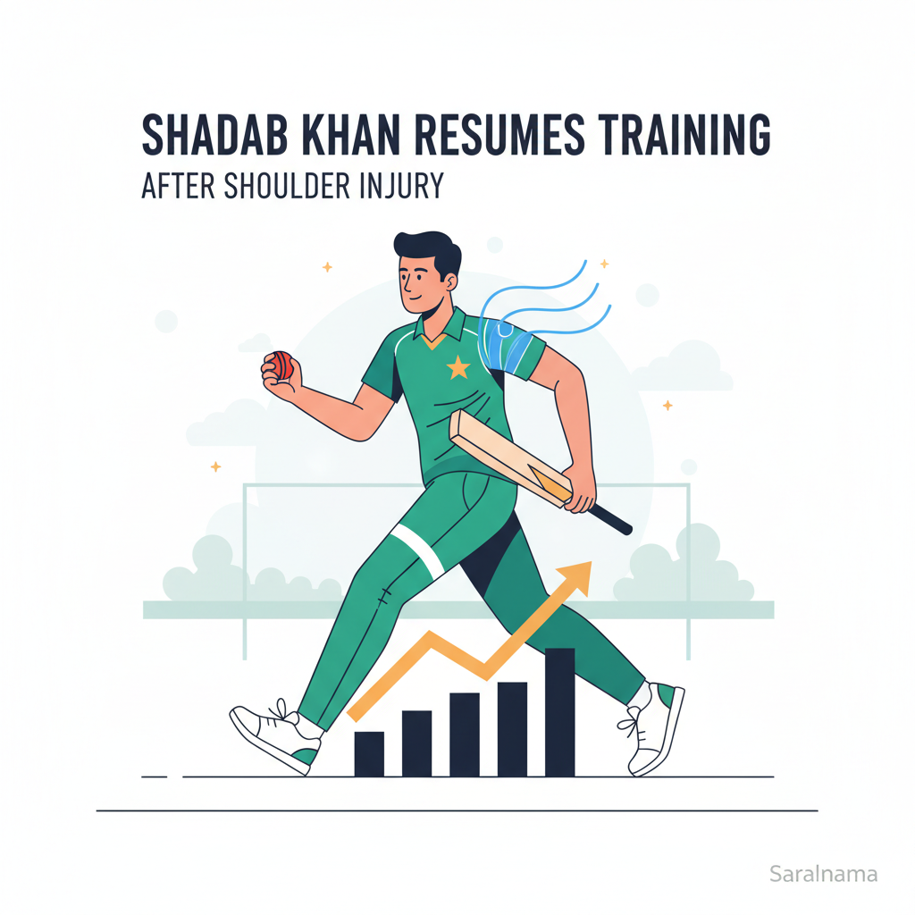 Shadab Khan Resumes Training After Shoulder Injury