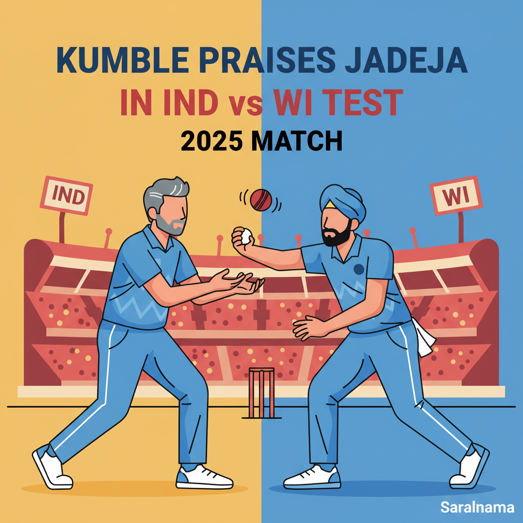Kumble Praises Jadeja's Bowling in IND vs WI 2025 Test