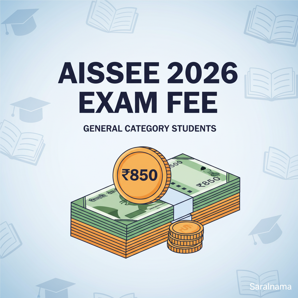 850 Rupees: AISSEE 2026 Exam Fee for General Category Students