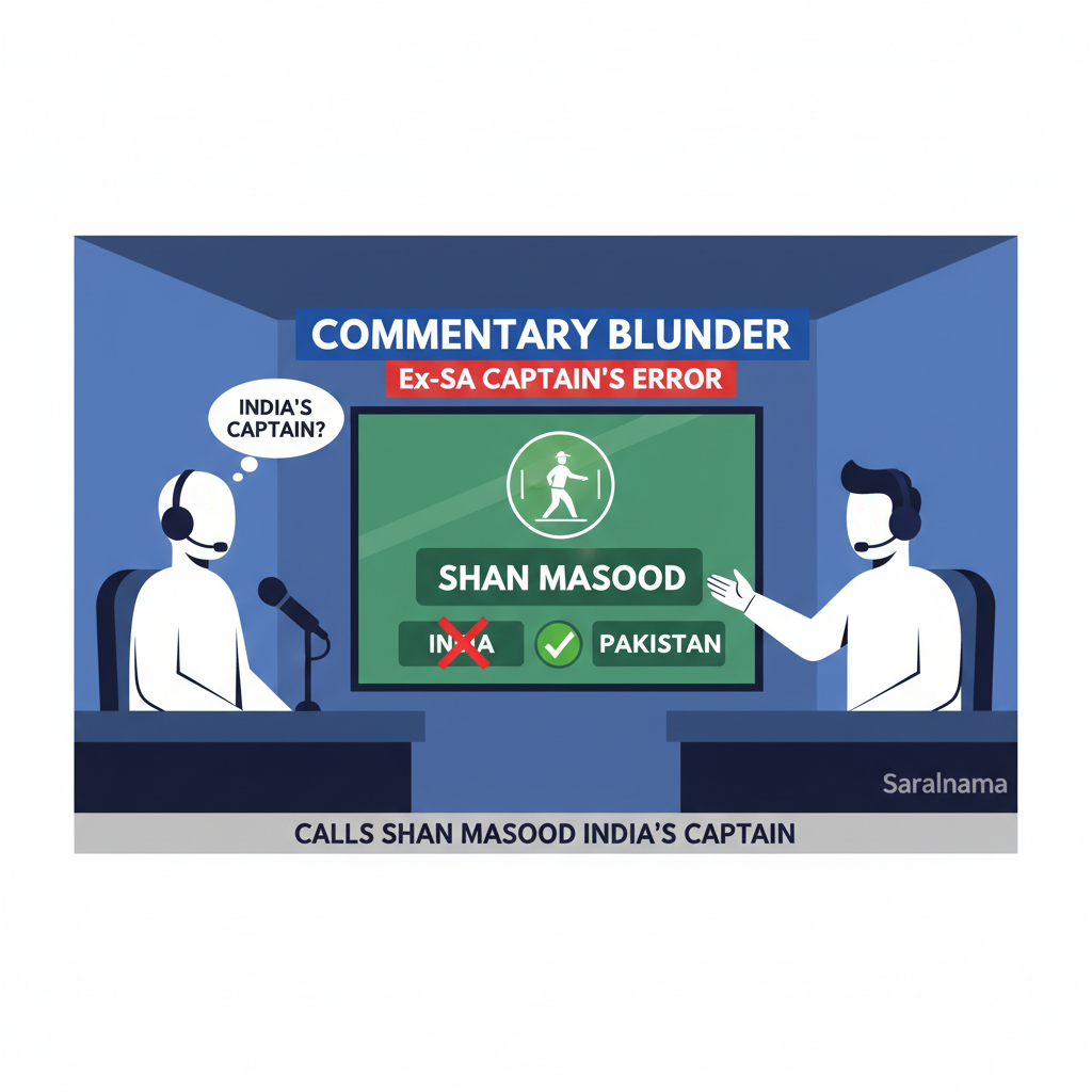 Ex-SA Captain's Commentary Blunder: Calls Shan Masood India's Captain