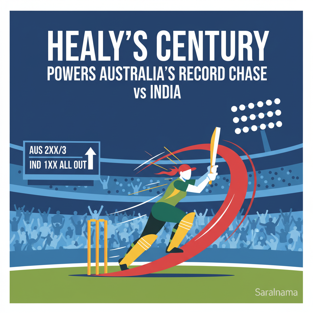 Healy's Century Powers Australia's Record Chase vs India