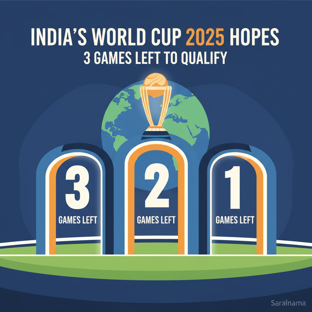 India's World Cup 2025 Hopes: 3 Games Left to Qualify