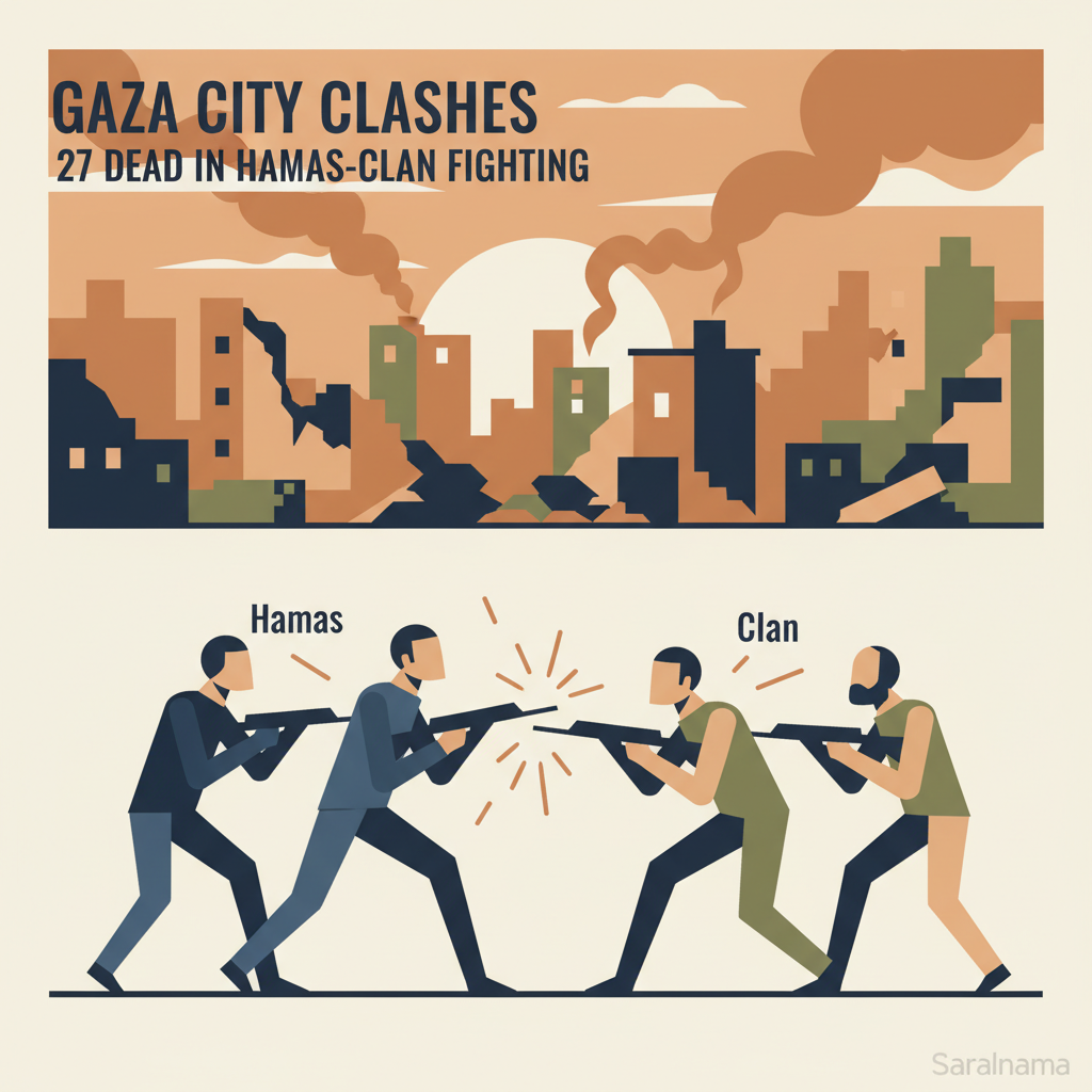Gaza City Clashes: 27 Dead in Hamas-Clan Fighting