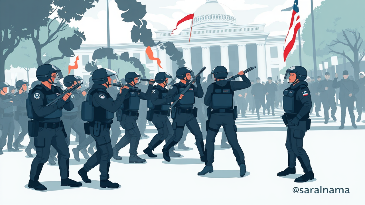 Protesters Clash with Police Outside Peru's Congress