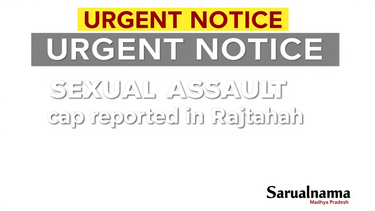 Urgent Notice: Sexual Assault Case Reported in Rajgarh