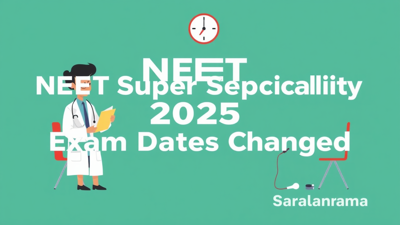 NEET Super Specialty 2025 Exam Dates Changed