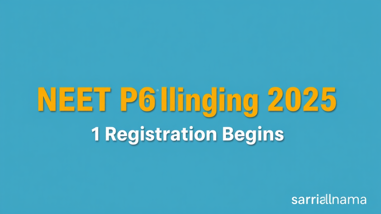 NEET PG Counselling 2025: Round 1 Registration Begins
