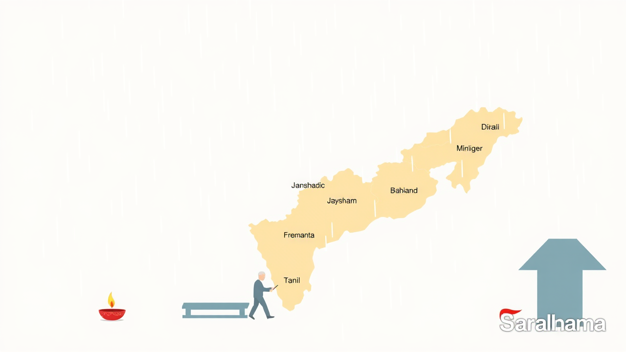 Rain Forecast for 8 Jharkhand Districts on Diwali