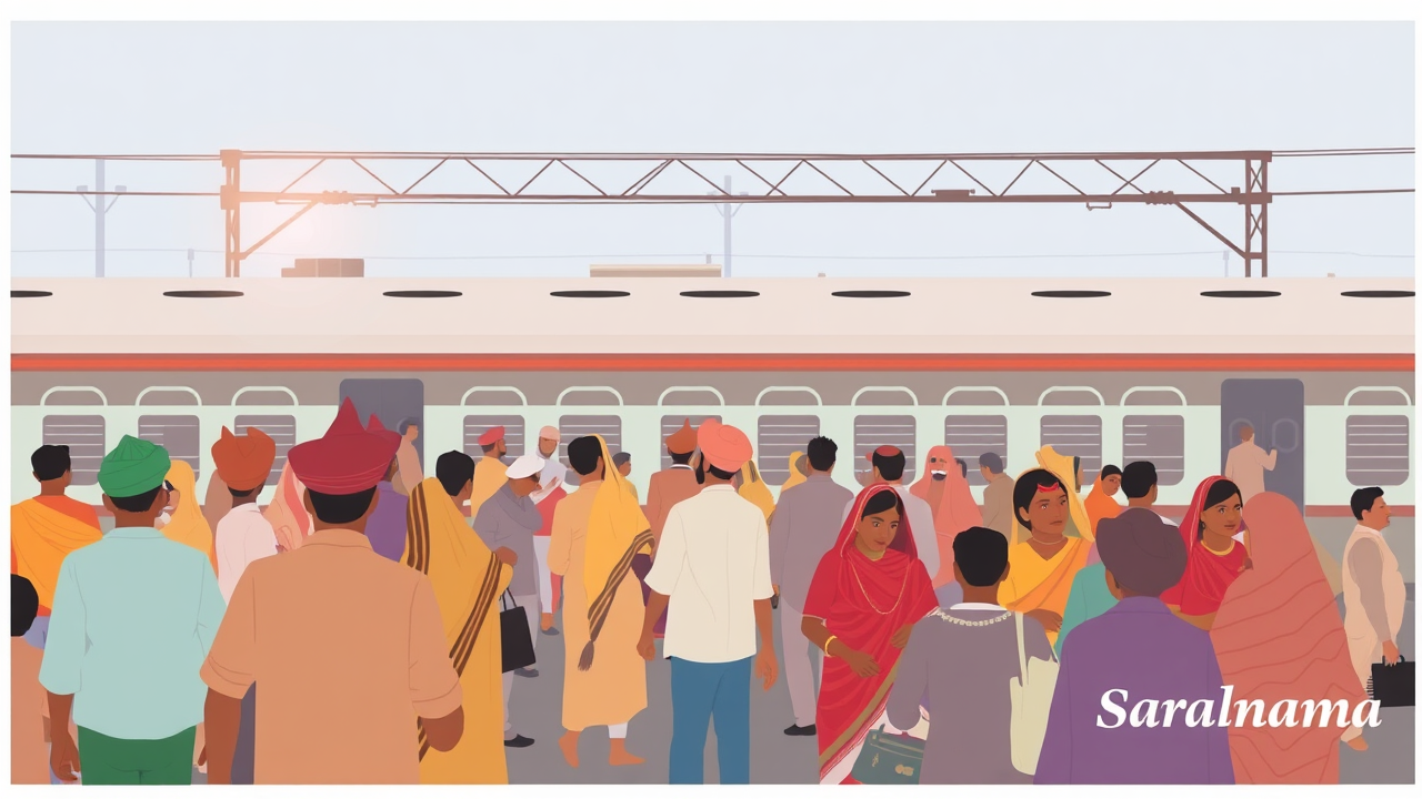 Diwali Rush: Passengers Camp at Khurja Station for Tickets
