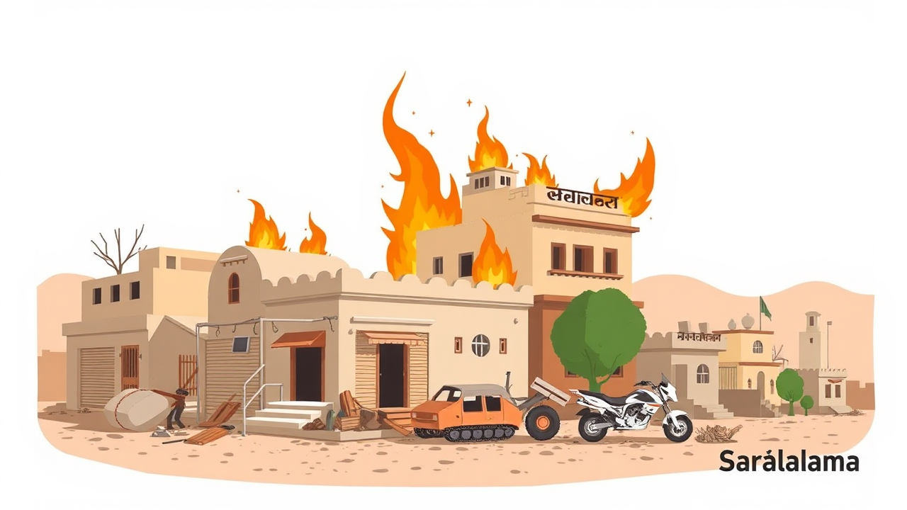 Fire at Nathdwara Waste Site Destroys Shops and Homes