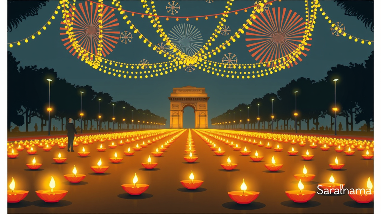 Delhi's Kartavya Path Glows with 1.51 Lakh Diyas, Drone Show