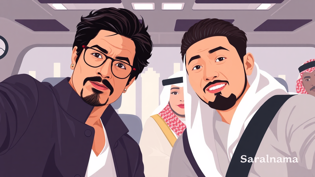 SRK and Squid Game Star Lee Jung-jae Take Selfie in Riyadh