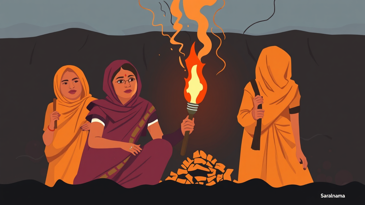 Women Beaten by Tripura Rifles in Surajpur Coal Mine Protest