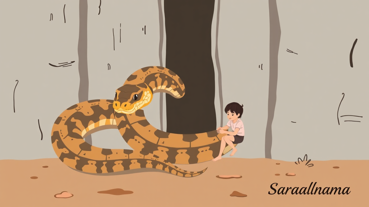 6-Foot Python Enters Home in Khandar, Rescued Near Sleeping Child