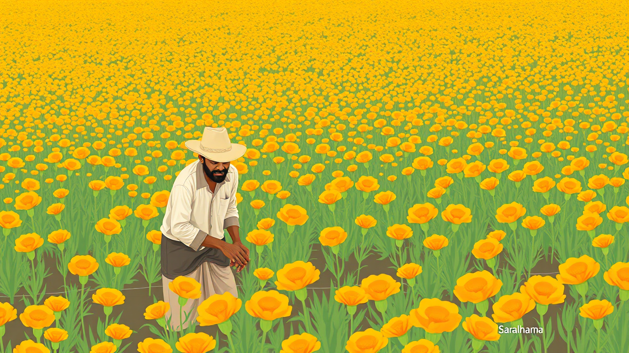 Agra Farmers Hope for Good Profits from Marigold Crop