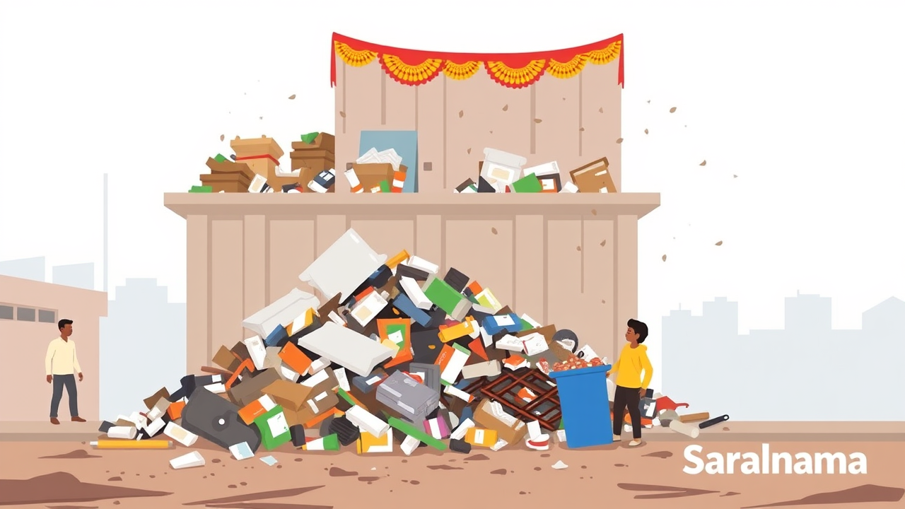 Garbage Piles Disrupt Bhagalpur Roads, Affect Kali Puja Prep