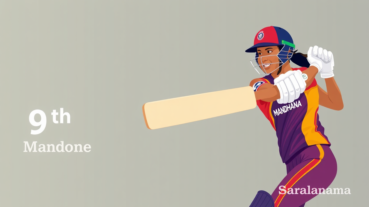 9th 50+ Score for Mandhana in 2025 Women's World Cup