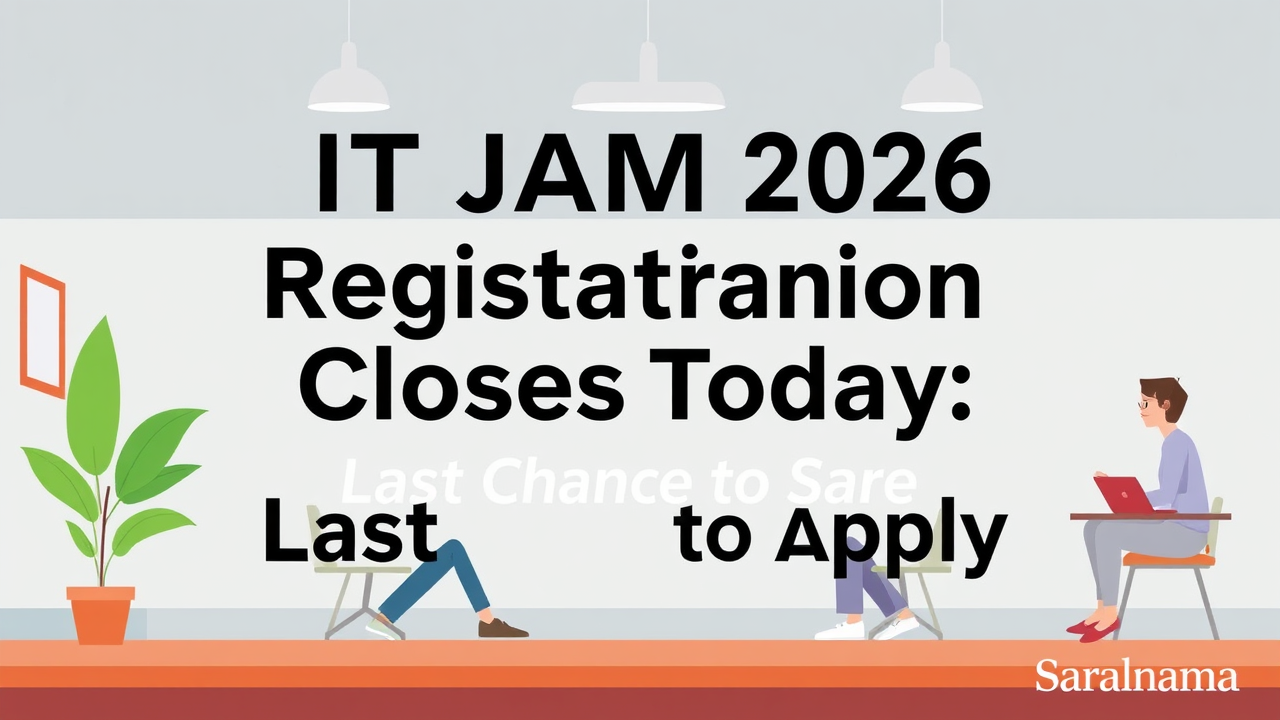 IIT JAM 2026 Registration Closes Today: Last Chance to Apply