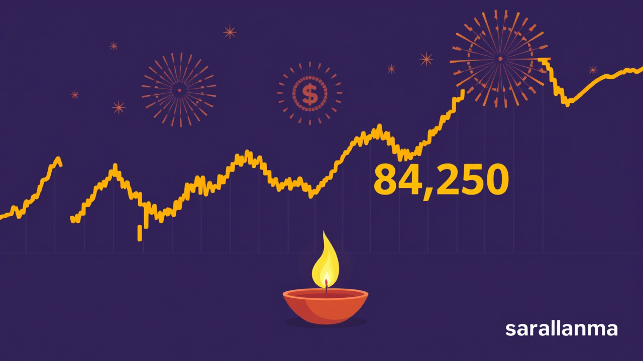 Sensex Rises 300 Points on Diwali, Hits 84,250