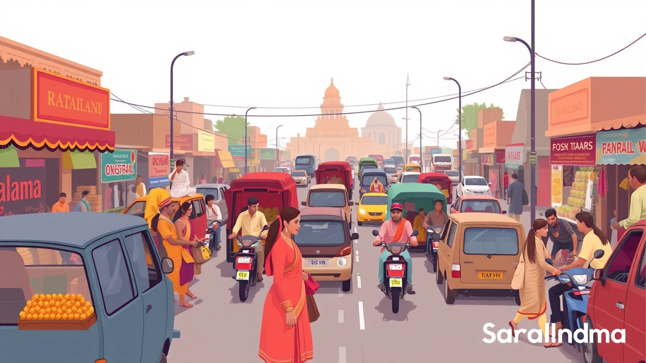 Diwali Shopping Rush Causes Traffic Jam in Alwar Market