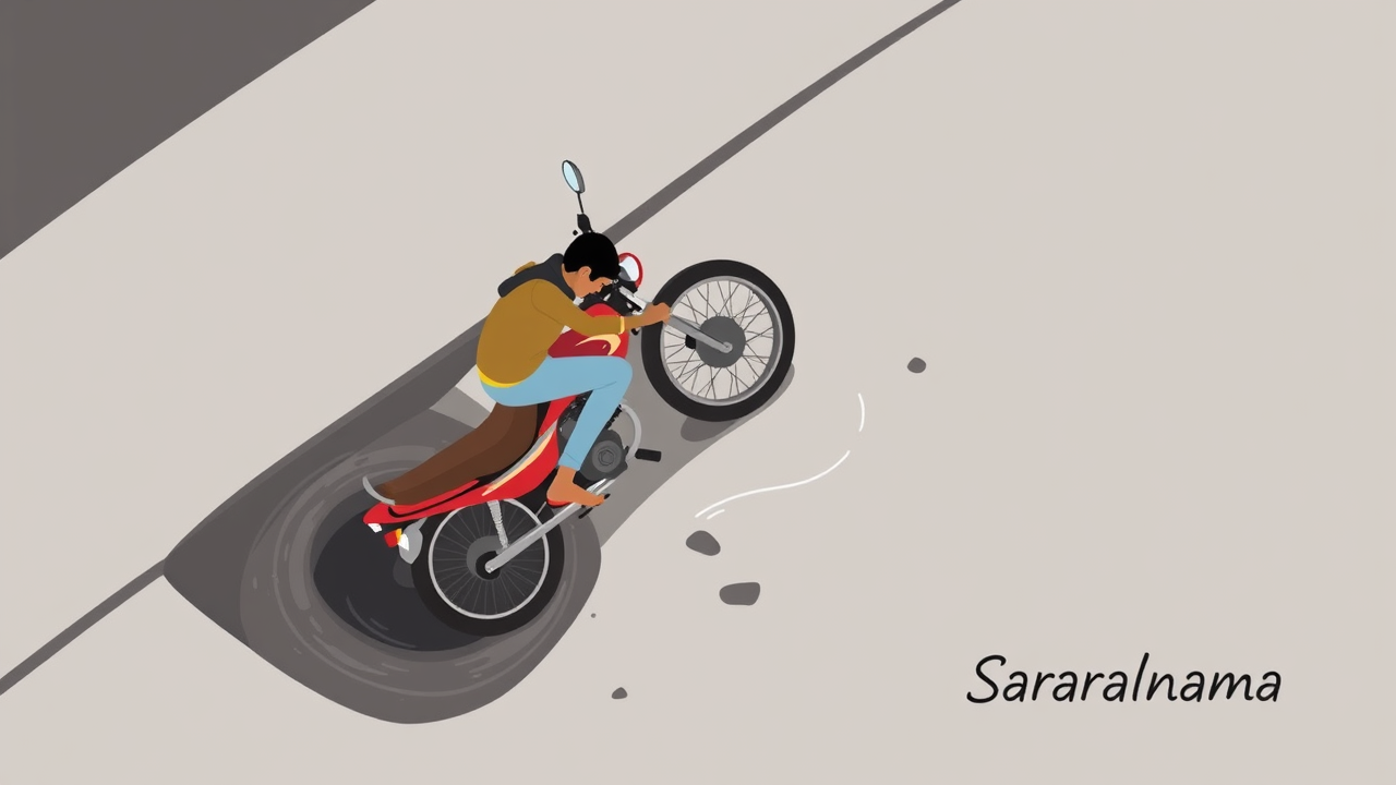 3 Youths Injured as Bike Falls into Drain in Dungarpur