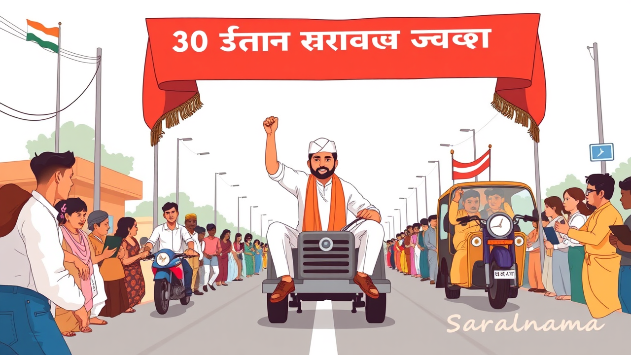 30 km Road Show by Jyoti Singh After Filing Nomination