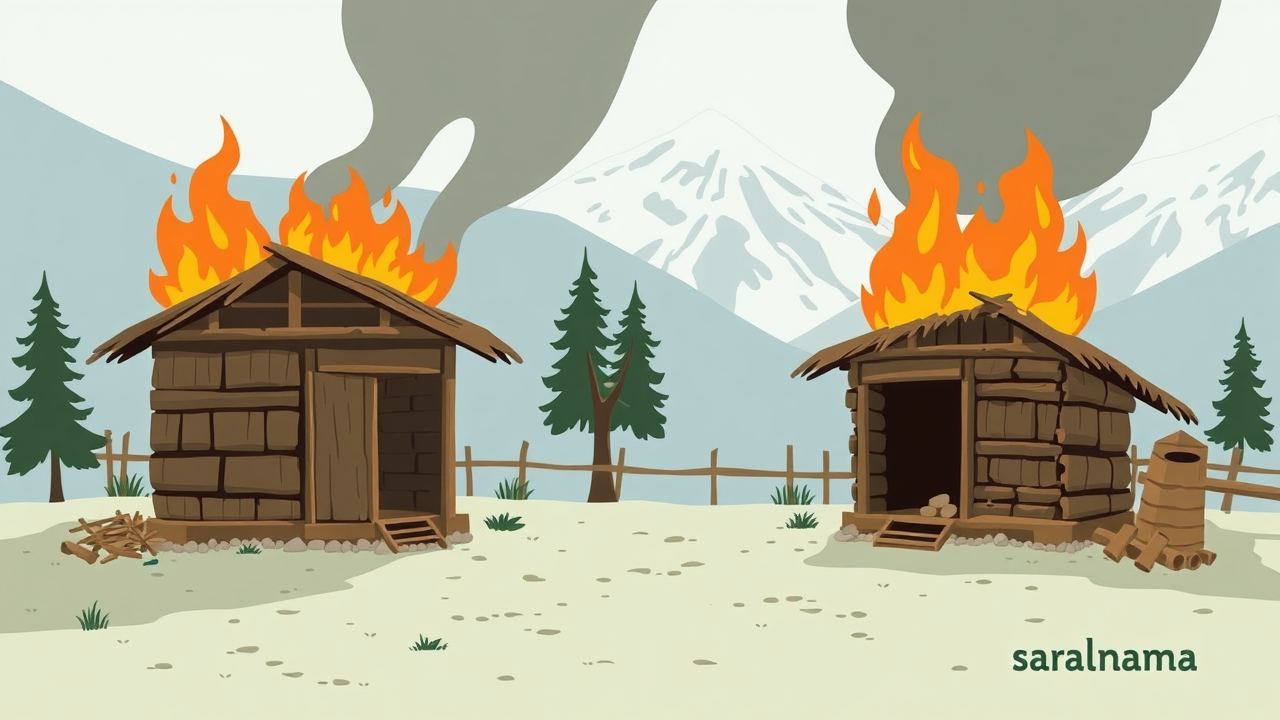 Two Animal Sheds Burn Down in Kinnaur Village Fire