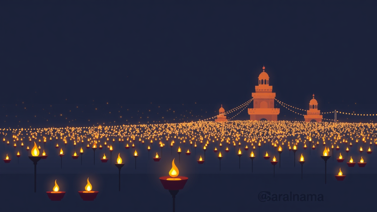 Millions of Lamps Light Up India on Diwali Night