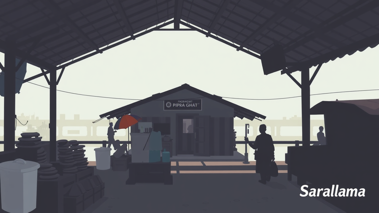 Passenger Shed at Pipra Ghat Occupied by Shopkeepers