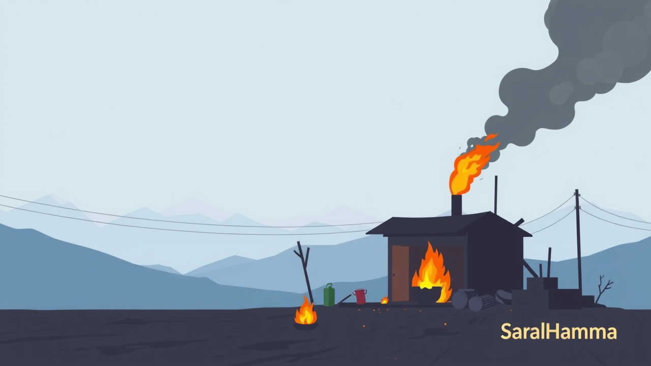 Fire Destroys Waste Segregation Point in Rampur on Diwali