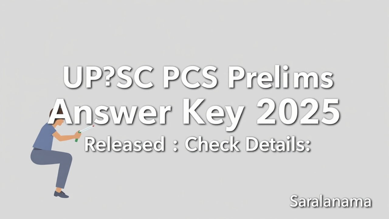 UPPSC PCS Prelims Answer Key 2025 Released: Check Details