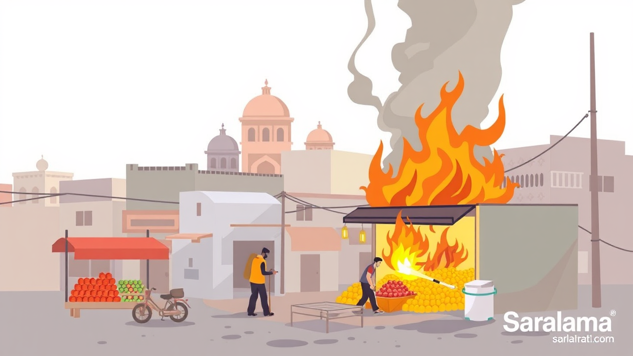 Fire Breaks Out in Three Areas of Jodhpur, Fruit Market Hit
