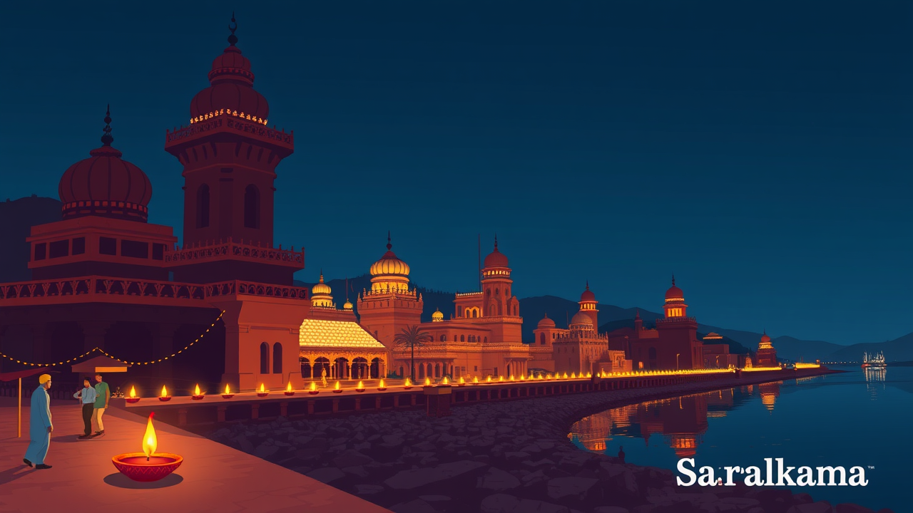 Grand Diya Lighting at Ramghat, Chitrakoot on Diwali
