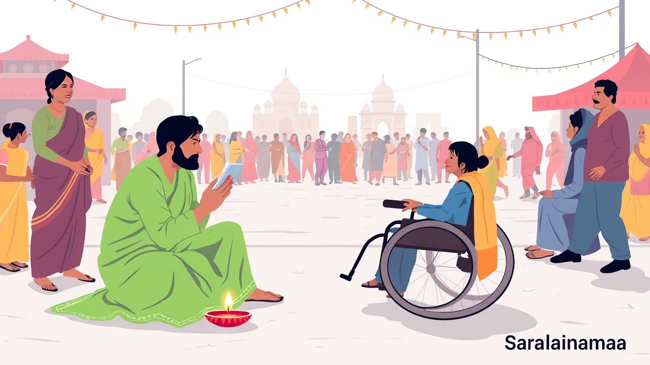 Diwali Celebration with Disabled in Prayagraj