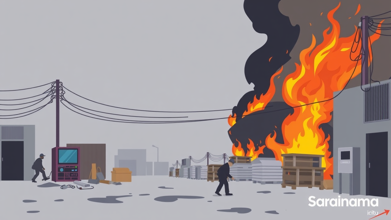 Fire Breaks Out in Electronics Warehouse in Jhansi