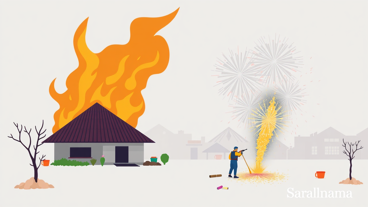 Fire at Chandigarh Nursery, Firecracker Blast in Mohali
