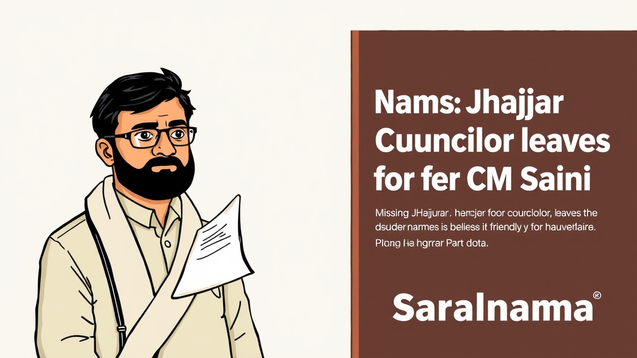 Missing Jhajjar Councillor Leaves Note for CM Saini