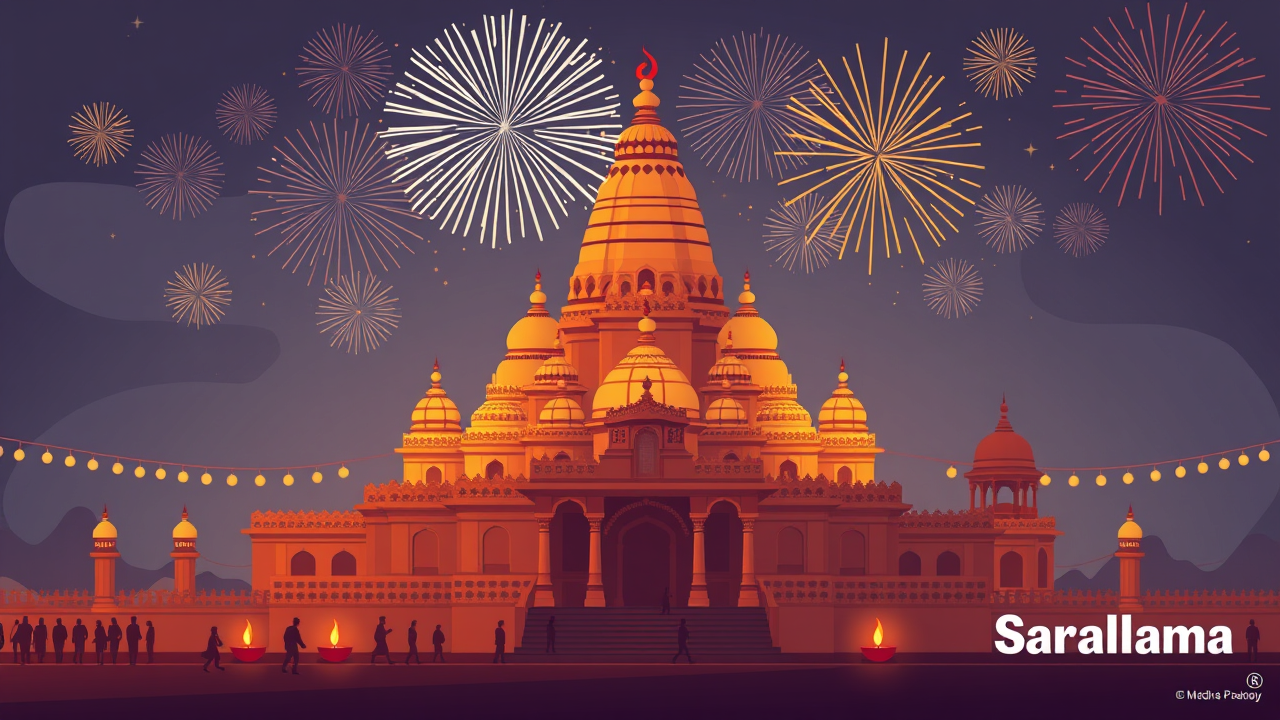 Maihar Sharda Temple Celebrates Diwali with Lights and Fireworks