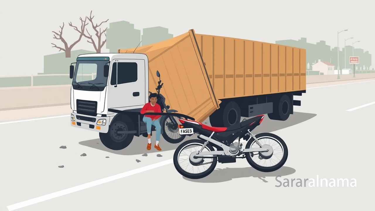 Deadly Bike-Truck Collision in Karnal: One Dead, One Injured