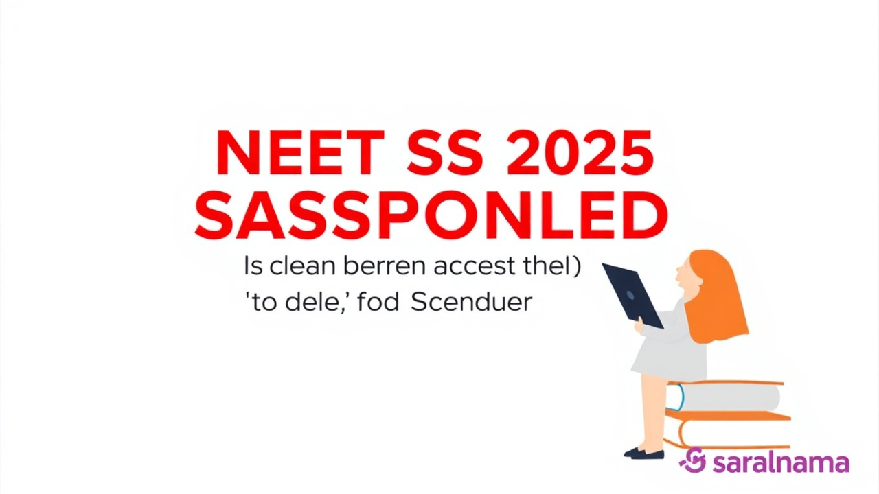 NEET SS 2025 Exam Dates Postponed to December