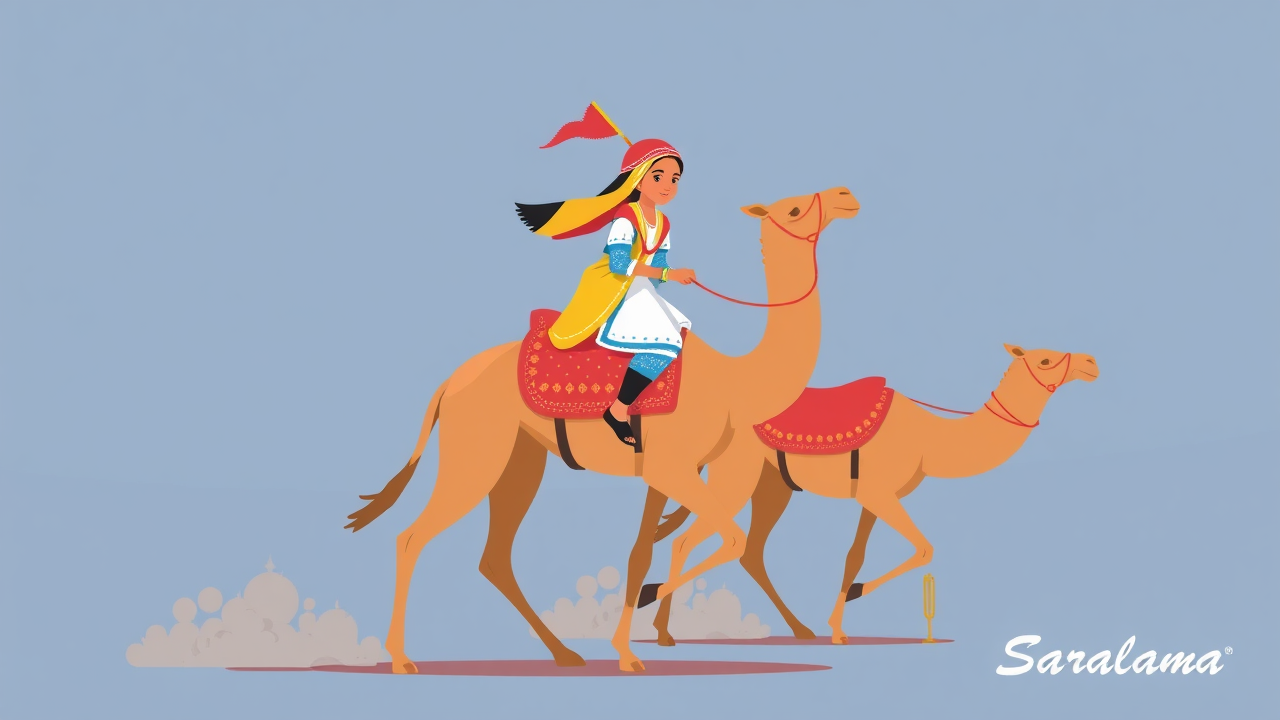 Phalodi Girl Joins Camel Race in Abu Dhabi, Asian Youth Games