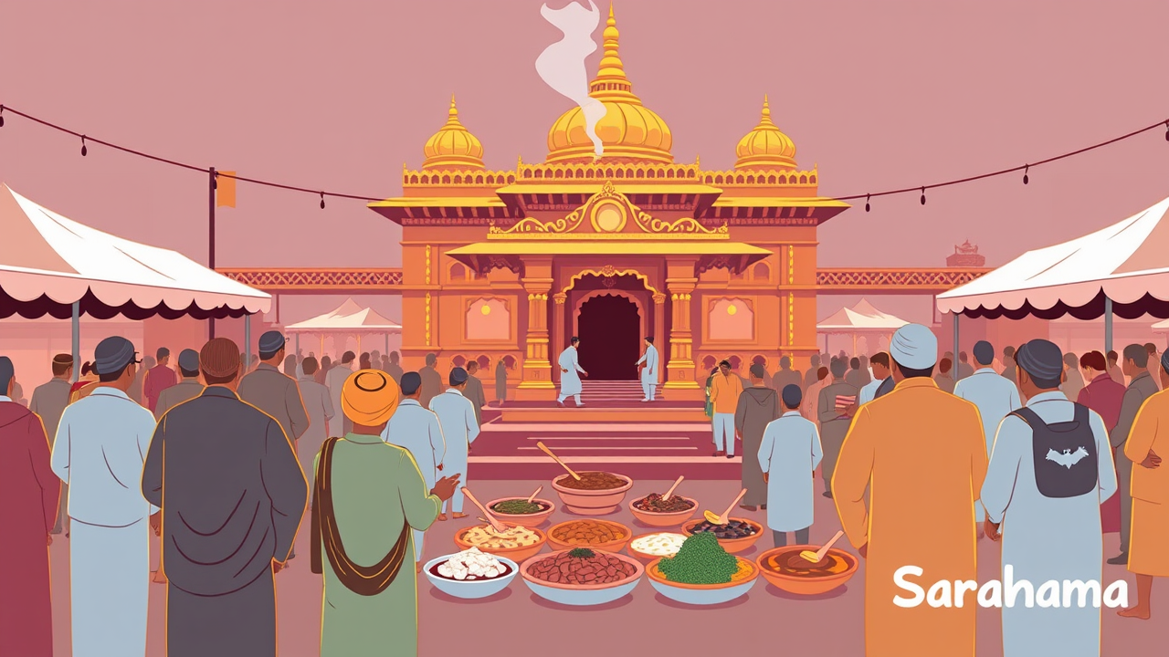 35 Quintals of Food Offered at Charbhuja Nath Temple Annakut