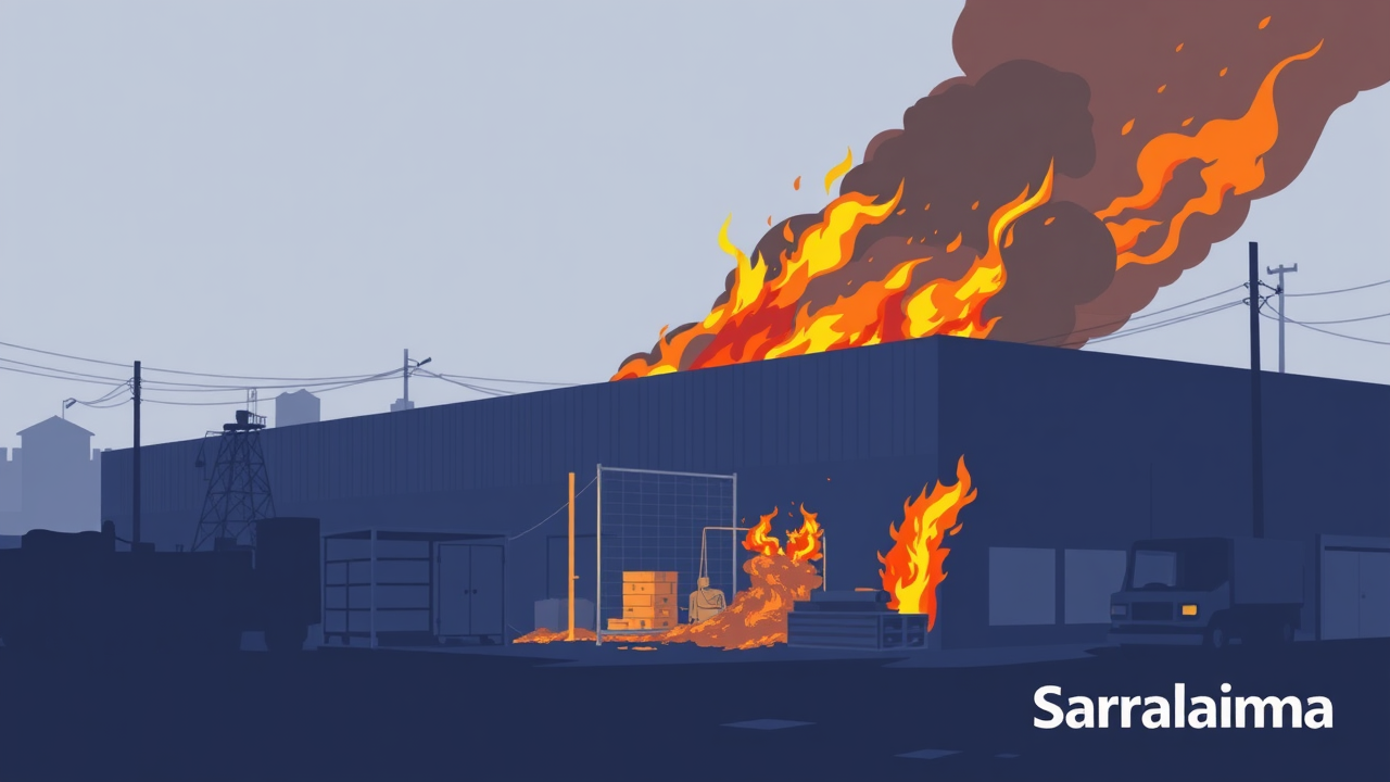 Fire Engulfs Warehouse in Meerut, No Casualties Reported
