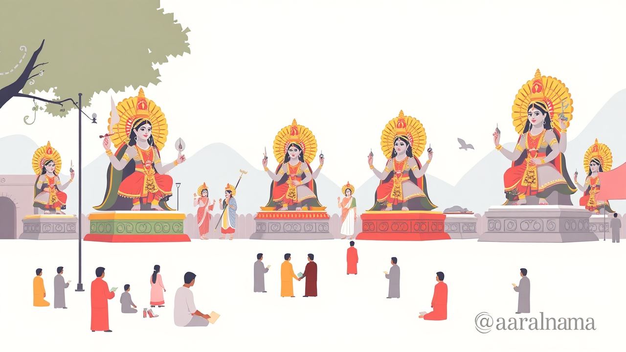 105 Kali Idols Installed in Munger for Festival