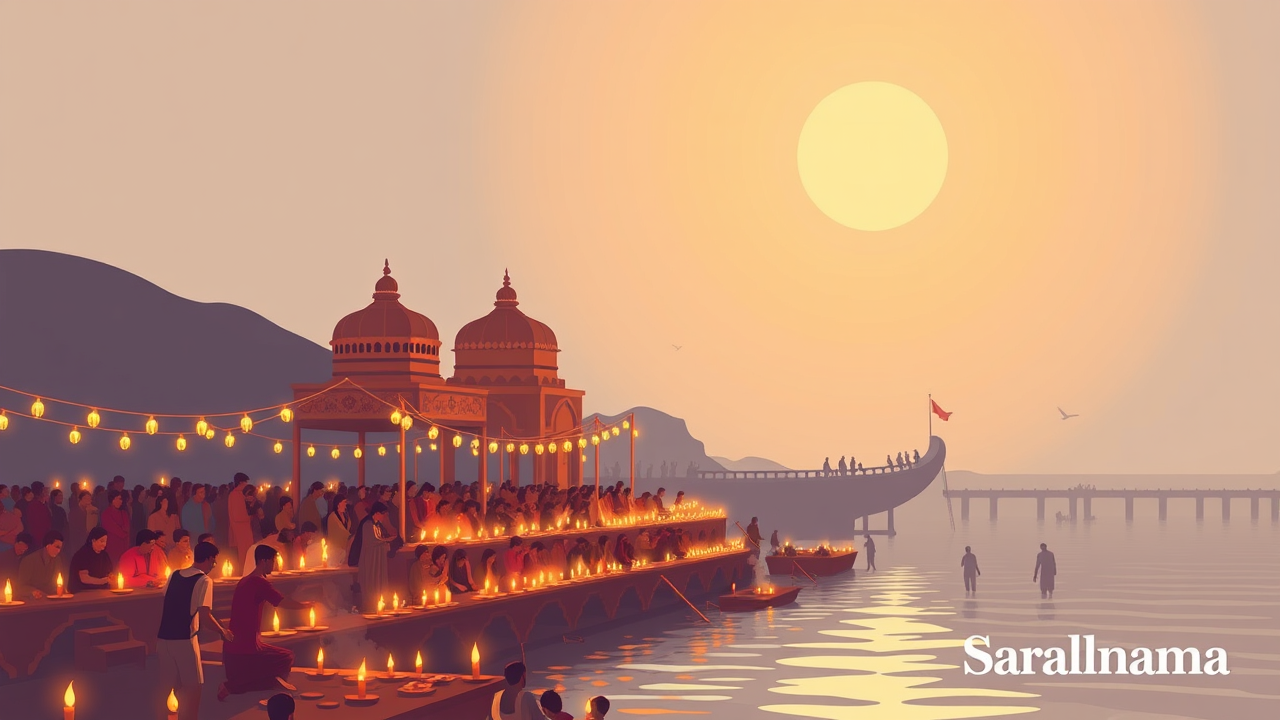 7,000 Lamps Light Up Ganga Aarti at Patipul Ghat in Patna